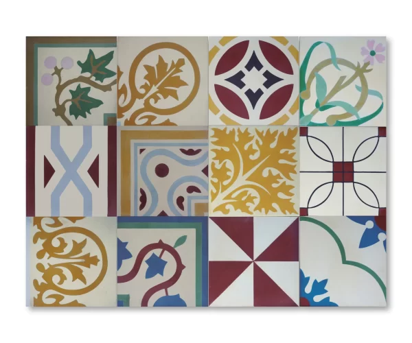 Baldosa Hidráulica Patchwork Ref Cream